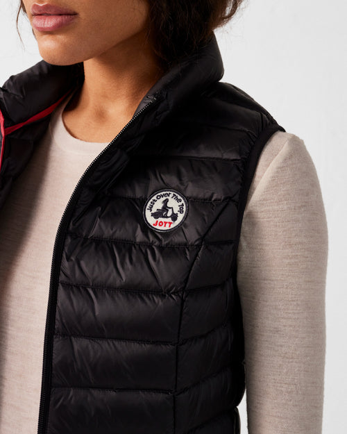 Chaqueta de plumón ligera sin mangas Negro Seda - JOTT - 5