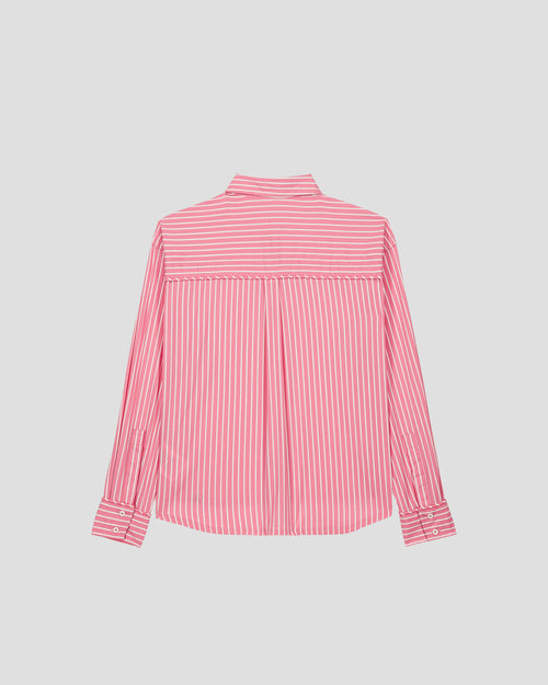 Camisa infantil de popelín rosa antiguo a rayas Harold stripe - JOTT - 3