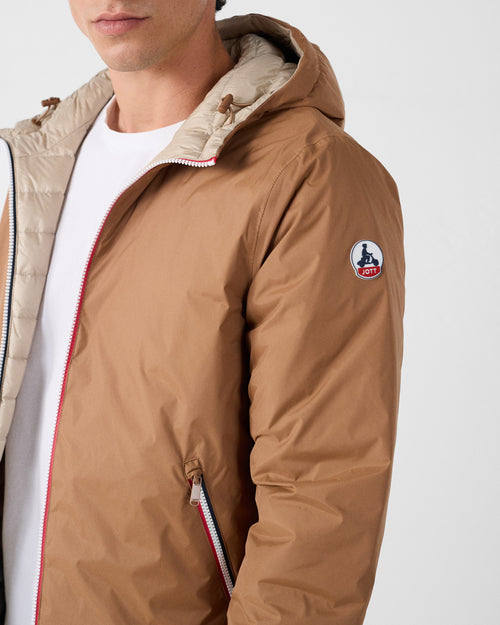 Chaqueta de plumón reversible Sucre roux/beige Brummen - JOTT - 5