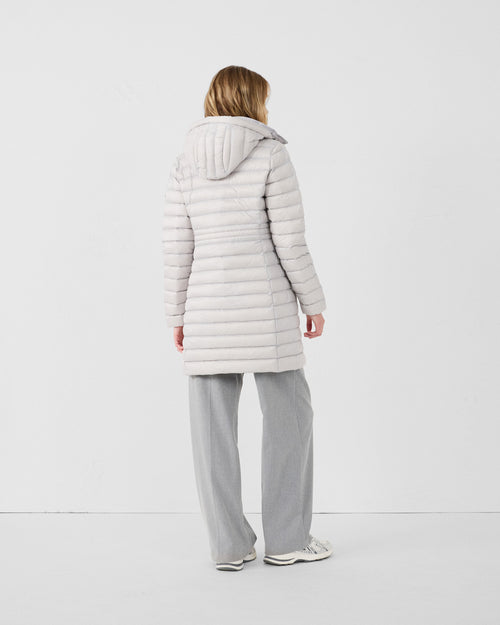 Chaqueta de plumón Larga con Capucha Gris Hielo Vero 2.0 - JOTT - 4