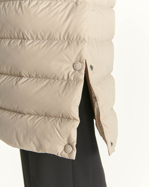 Chaqueta de plumón larga recta con Capucha Lola Beige - JOTT - 2