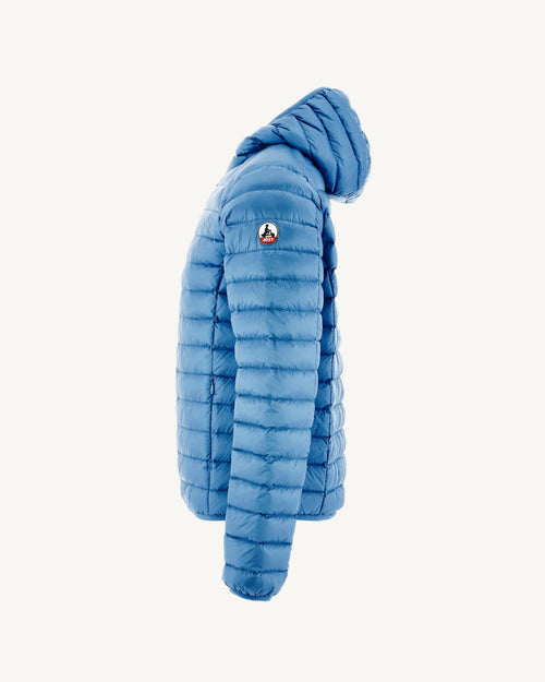 Chaqueta de plumón Ligera con Capucha Azul Denim Nico - JOTT - 2
