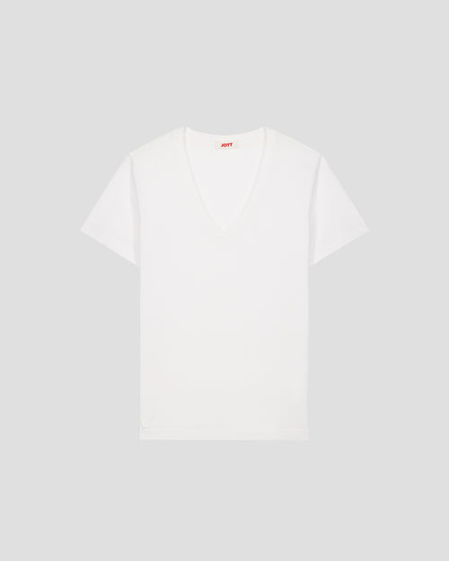 Sofy Camiseta blanca cuello pico - JOTT - 2