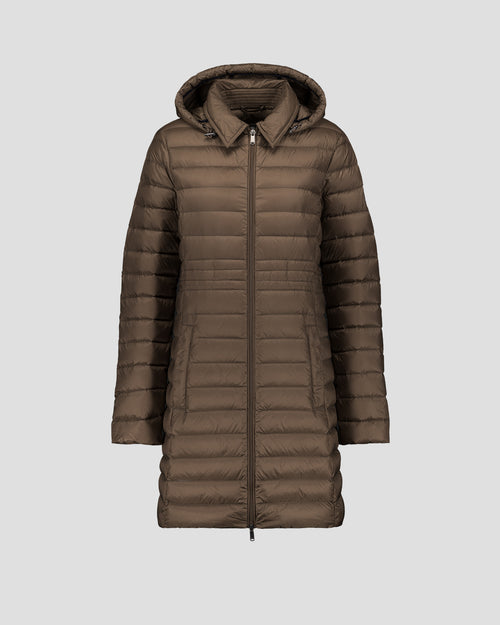 Chaqueta de plumón larga con Capucha Taupe Vero 2.0 - JOTT - 2