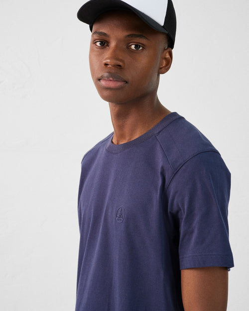 Camiseta hombre cuello redondo algodón Navy Pedro - JOTT - 5