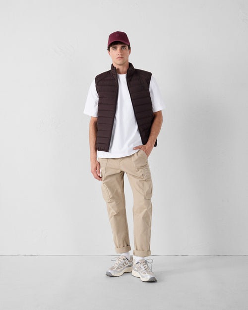 Chaqueta de plumón sans manches stretch Café noir Arafo - JOTT - 3