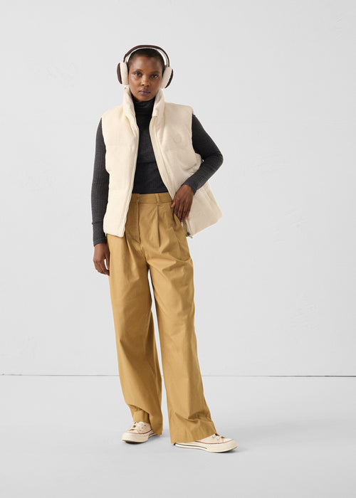 Chaqueta Atsuma natural sin mangas - JOTT - 3