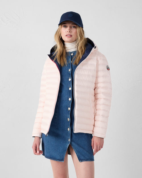 Chaqueta de plumón reversible Marine/pétalo rosa Bergamo - JOTT - 3