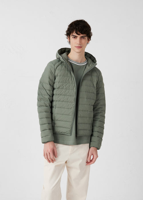 Chaqueta de plumón elástica con Capucha salvia Frantz - JOTT - 3