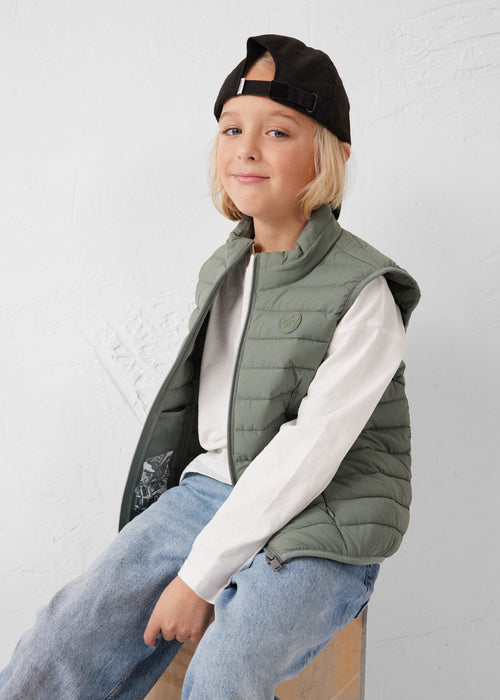 Chaqueta de plumón sin mangas elástica Verde salvia Soan - JOTT - 3