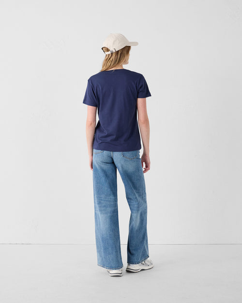 Sofy Camiseta cuello pico azul marino - JOTT - 4