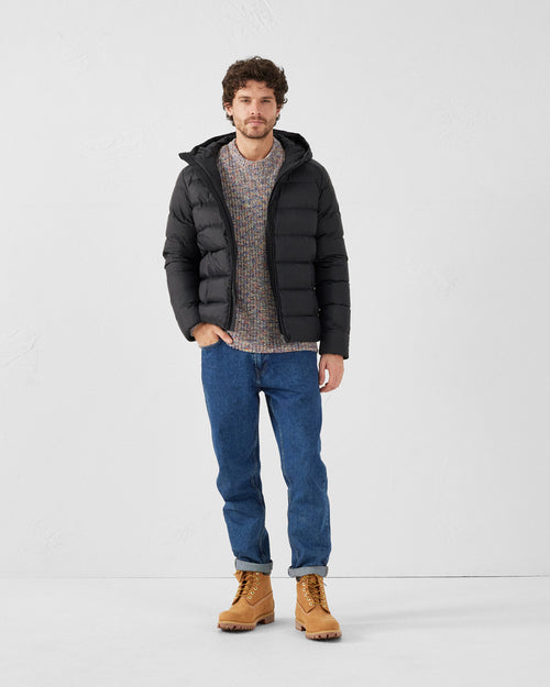 Chaqueta de plumón recta con Capucha Black John - JOTT - 4