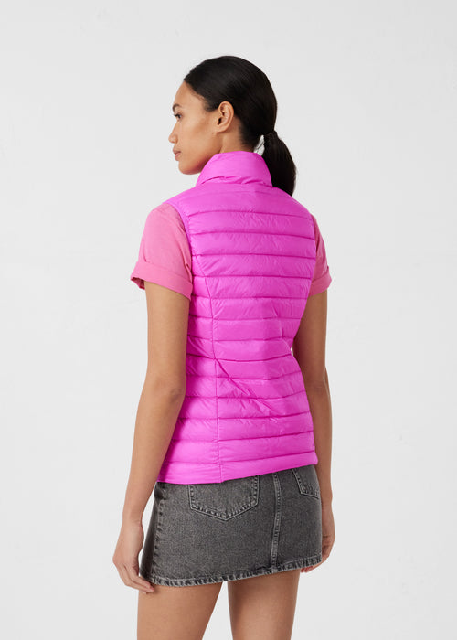 Chaqueta de plumón sin mangas Chaqueta de plumón Rosa eléctrico Seda - JOTT - 4
