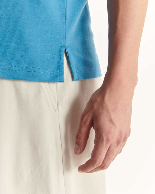 Polo Marbella denim azul algodón orgánico - JOTT - 2