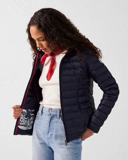 Chaqueta de plumón légère à Capucha Marine Cloe - JOTT - 5