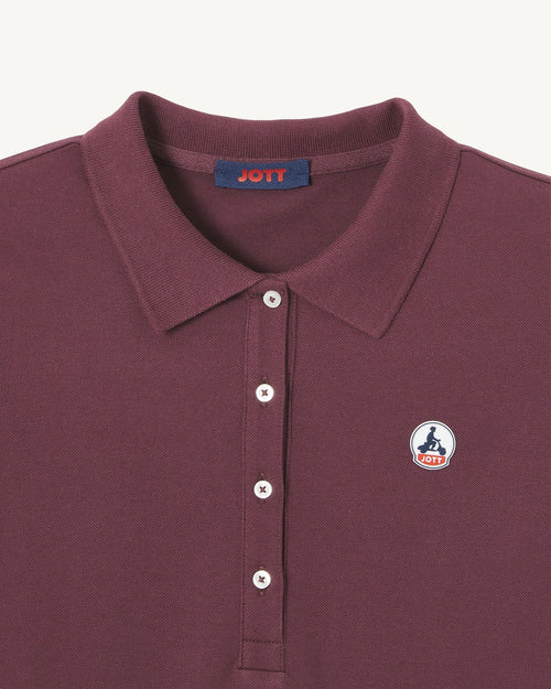 Polo de algodón orgánico Aubergine Franca - JOTT - 3