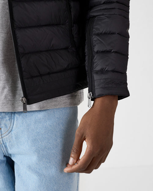 Chaqueta de plumón biker corte Negro David - JOTT - 2