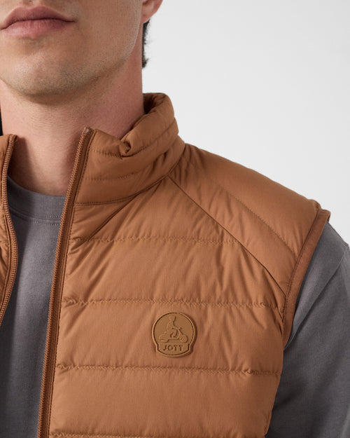 Chaqueta de plumón sin mangas Chaqueta de plumón stretch Sucre roux Arafo - JOTT - 5