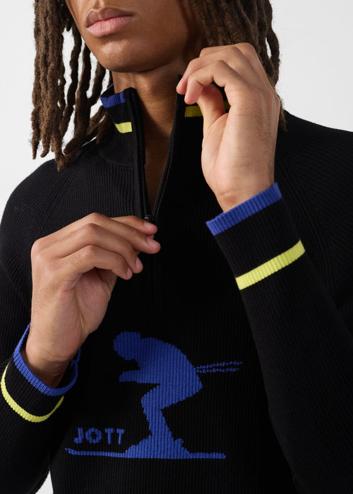 Jersey cuello alto acanalado Banet Negro - JOTT - 5