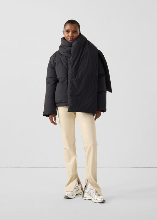 Chaqueta de plumón Grand Froid con pañuelo desmontable Claude Negro - JOTT - 5