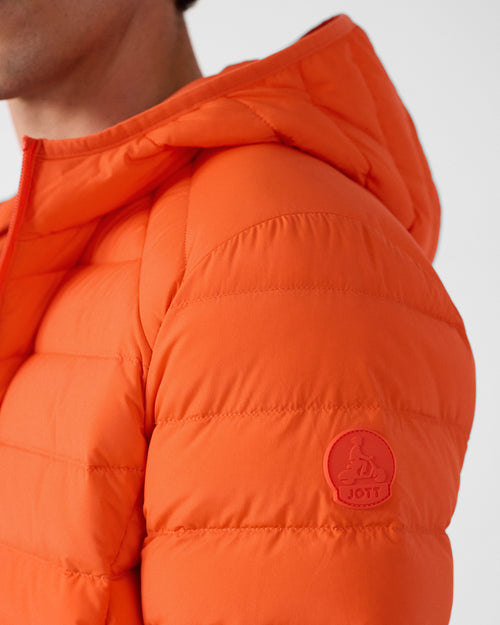 Chaqueta de plumón ligero elástico Chaqueta de plumón con Capucha Frantz Fire Red - JOTT - 5