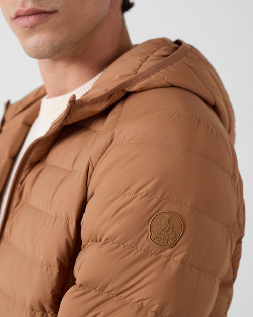 Chaqueta de plumón light stretch à Capucha Sucre roux Frantz - JOTT - 5