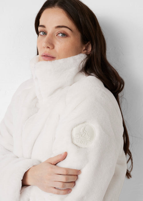 Chaqueta de plumón piel sintética White Olga - JOTT - 5