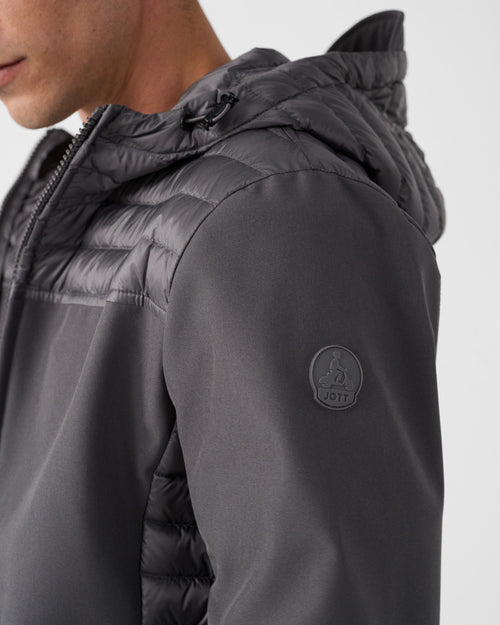 Chaqueta de plumón bi-matière softshell Anthracite Paco 2.0 - JOTT - 5