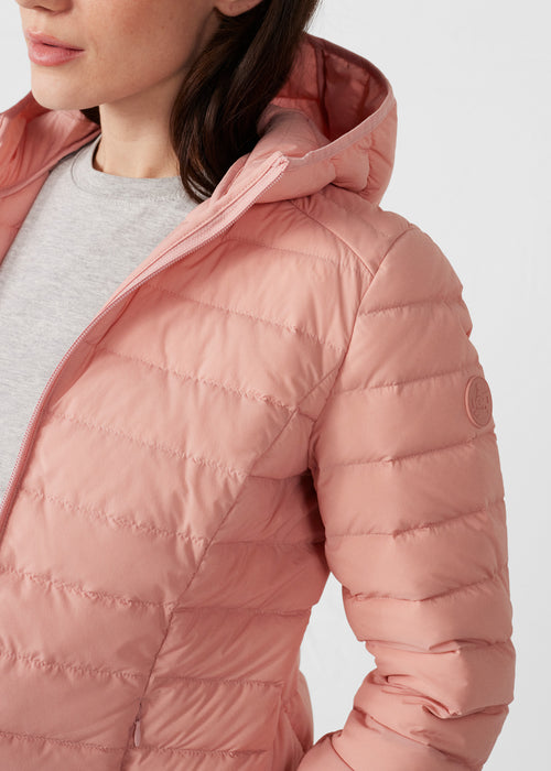 Chaqueta de plumón  Capucha ligera Salma rosa arena - JOTT - 5