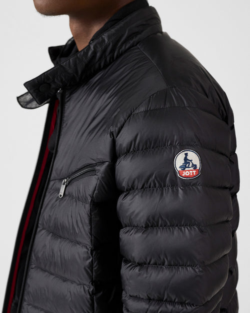 Chaqueta de plumón biker corte Negro David - JOTT - 3