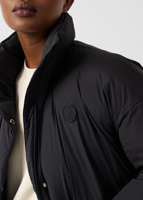 Chaqueta de plumón Grand Froid con pañuelo amovible Negro Claude