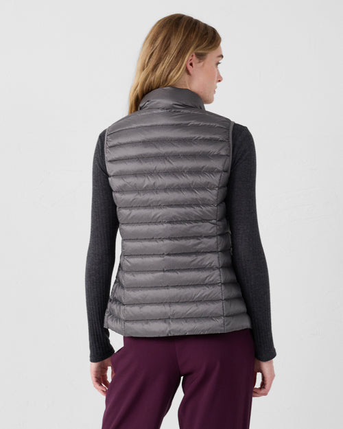 Chaqueta de plumón ligera sin mangas Antracita Seda - JOTT - 4