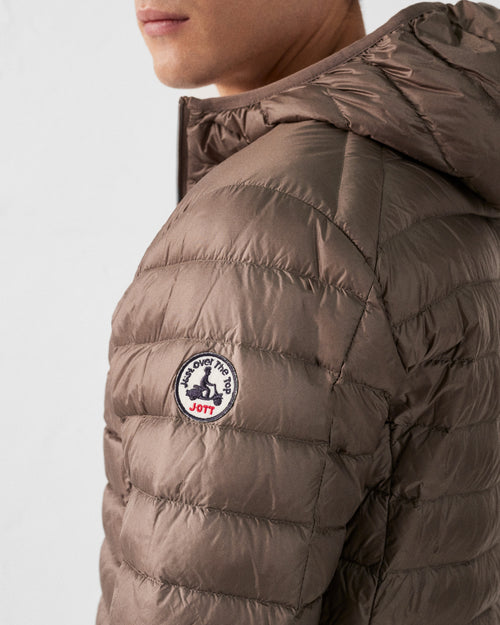 Chaqueta de plumón ligero Chaqueta de plumón con Capucha Taupe Nico - JOTT - 5