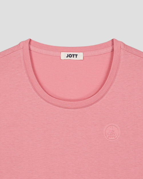 Camiseta de cuello redondo para mujer de algodón rosa antiguo Angel 2.0 - JOTT - 2