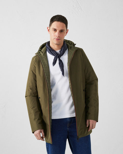 Chaqueta larga ultraligera con Capucha Army Boris - JOTT - 5