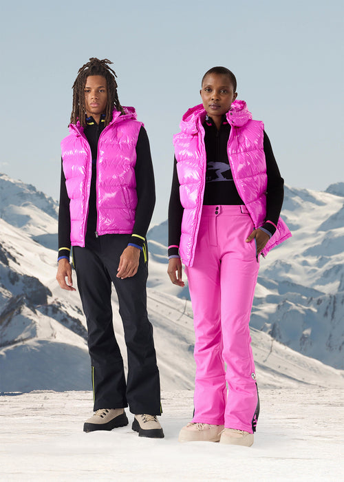 Chaqueta de plumón lacada sin mangas Grand Froid Rose électrique Clappe - JOTT - 2