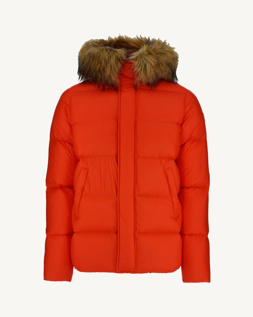 Chaqueta de plumón courte à Capucha Naranja Oscuro Prestige 2.0 - JOTT - 2