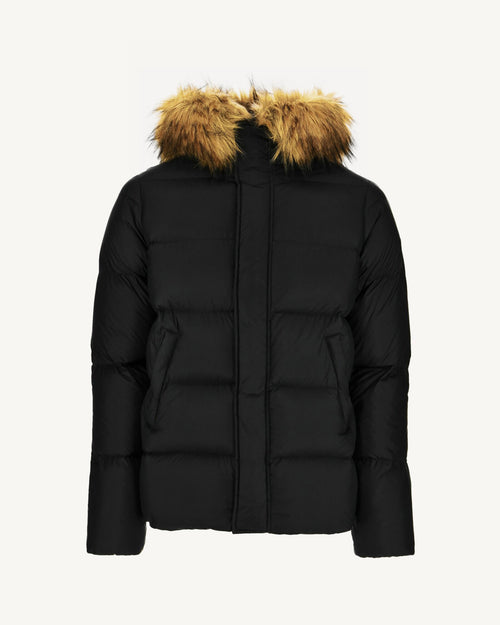 Chaqueta de plumón courte à Capucha Noir Prestige 2.0 - JOTT - 2