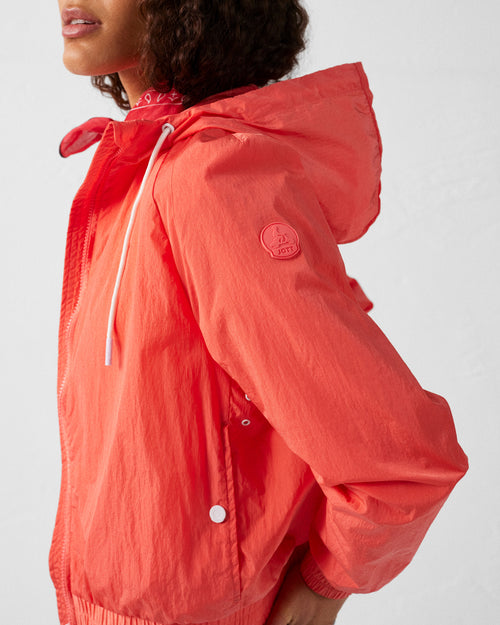 Chaqueta cortaviento ligera Alize Coral con Capucha - JOTT - 2