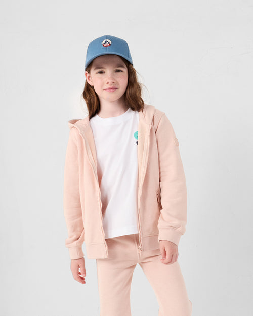 Chaqueta con cremallera para niño en algodón Tango melocotón claro - JOTT - 3