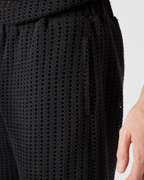 Pantalones cortos de punto de algodón negro Vittorio - JOTT - 5