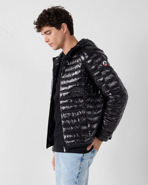 Chaqueta de plumón légère à Capucha Noir Nico shiny - JOTT - 3