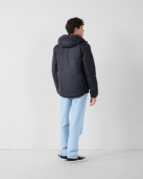 Chaqueta de plumón reversible Negro/Azul Cobalto Brummen - JOTT - 4