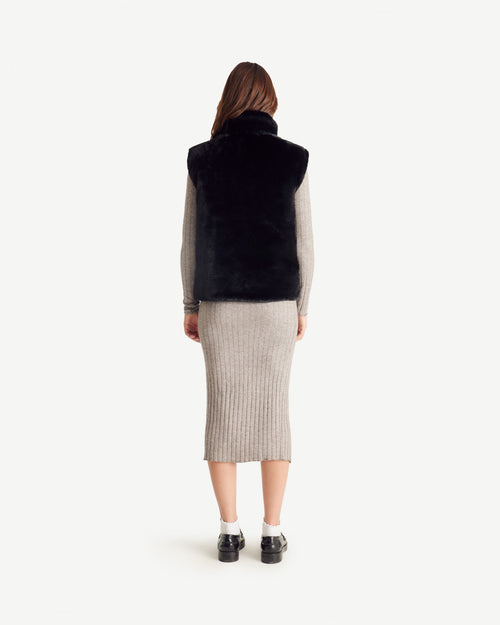 Chaqueta de plumón sans manches réversible Grand Froid Noir Daria 2.0 - JOTT - 2