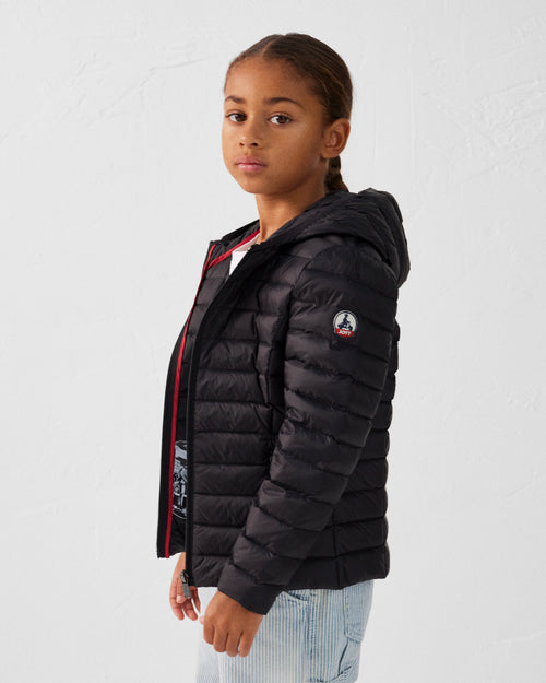 Chaqueta de plumón légère à Capucha enfant Noir Carla - JOTT - 5
