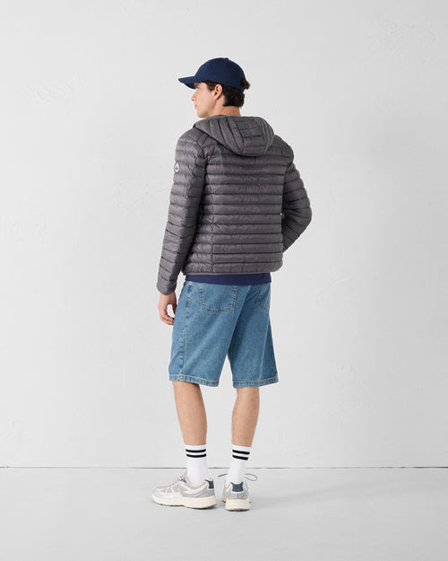 Chaqueta de plumón légère à Capucha Anthracite Nico - JOTT - 4