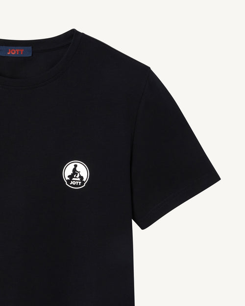 Camiseta algodón orgánico mixto Negro Pietro - JOTT - 5