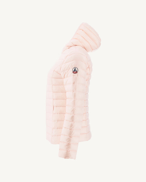 Chaqueta de plumón légère à Capucha Rose pale Cloe - JOTT - 2