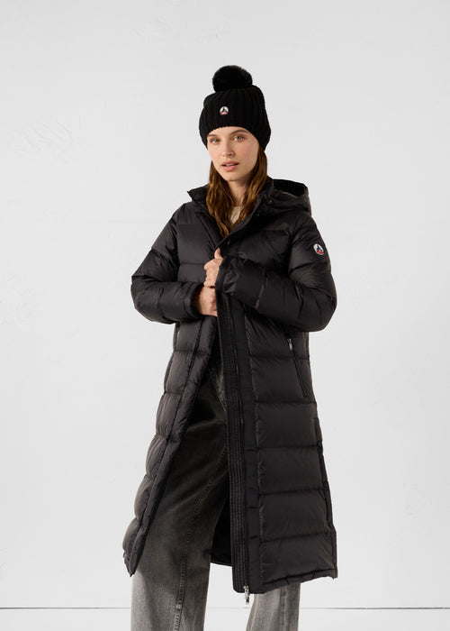 piumino lungo con cappuccio Grand Froid Noir Karachi - JOTT - 3