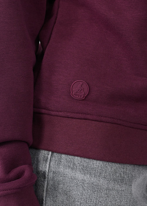 Felpa a mezza zip Black cherry Line - JOTT - 5